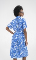 SIXDO Shirtwaist Raw Midi Dress